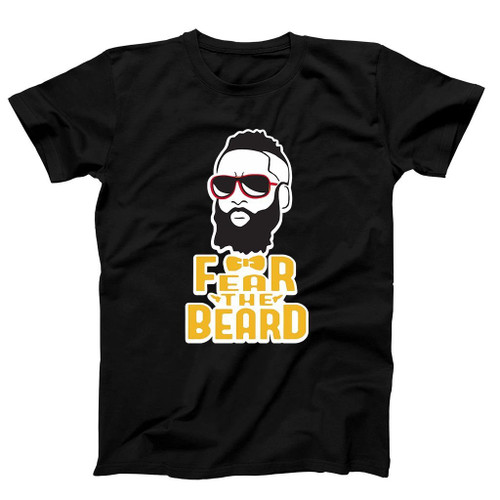 Houston Harden Fear The Beard Man's T-Shirt Tee Houston Harden Fear The Beard Man's T-Shirt Tee
