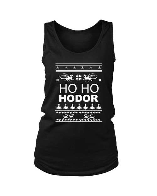 Game Of Thrones Hodor Ugly Christmas Ho Ho Hodor Women's Tank Top