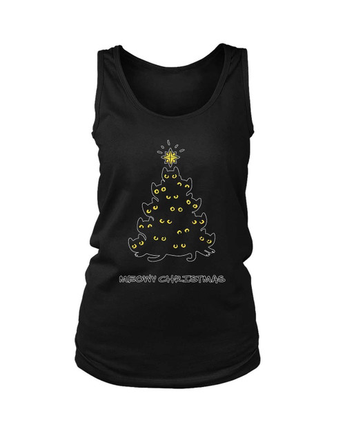 Meowy Christmas Tree Women's Tank Top