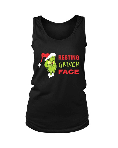 Resting Grinch Face Xmas Women's Tank Top