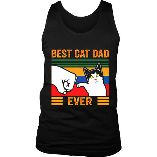 Vintage Best Cat Dad Ever Bump Women's Tank Top