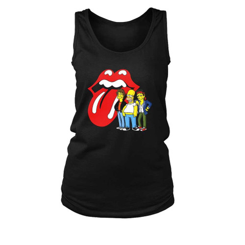 The Simpsons Rolling Stones Logo Women's Tank Top