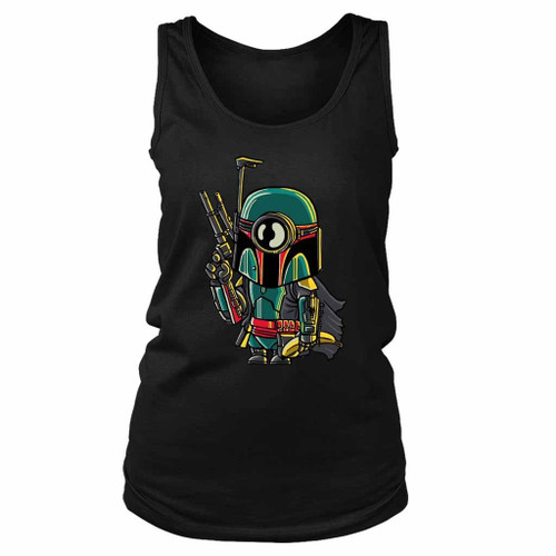 Boba Fett Minion Mash Up Women's Tank Top Boba Fett Minion Mash Up Women's Tank Top