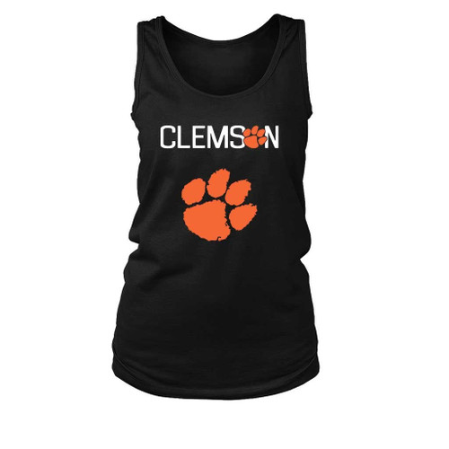 Clemson Tigers Tiger Paw Logo Women's Tank Top