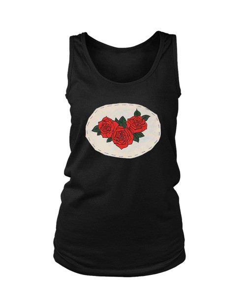 Hand Stitched Roses Women's Tank Top