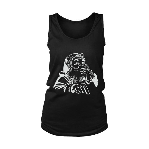 Santa Black And Withe Women's Tank Top