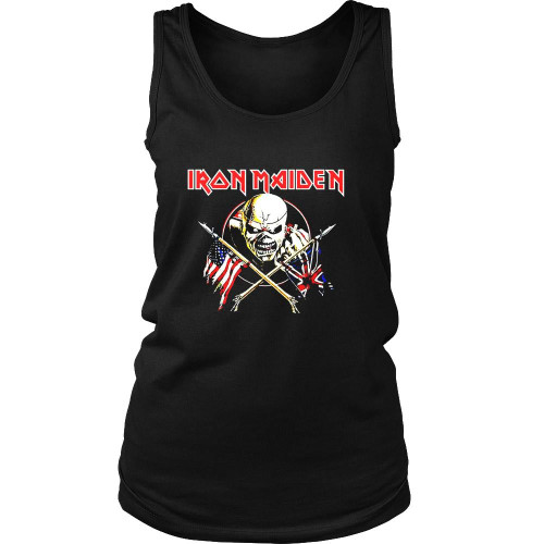 Iron Maiden Tour Crossed Flags Women's Tank Top