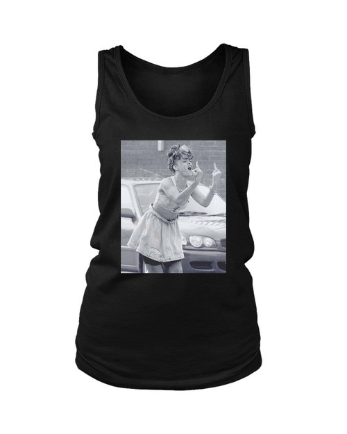 Robyn Rihanna Fenty Singer Swearing Finger Women's Tank Top