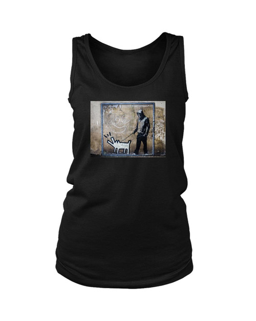 Banksy Hoodie Dog Walker Women's Tank Top
