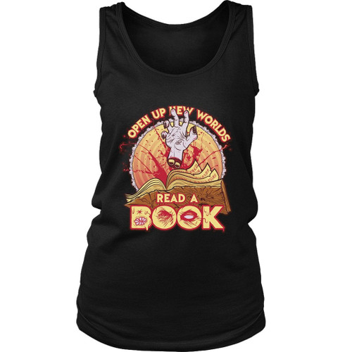 Read A Book Open Up New Worlds Women's Tank Top