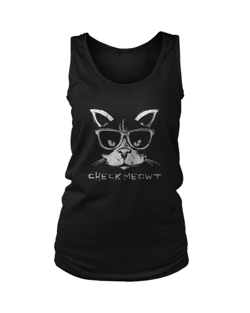 Cat Glasses Check Meowt Women's Tank Top