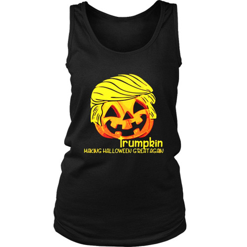 Trumpkin Silly Trump Halloween Women's Tank Top