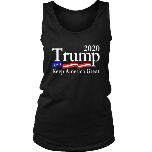 Trump 2020 Keep America Great Usa Flag Women's Tank Top