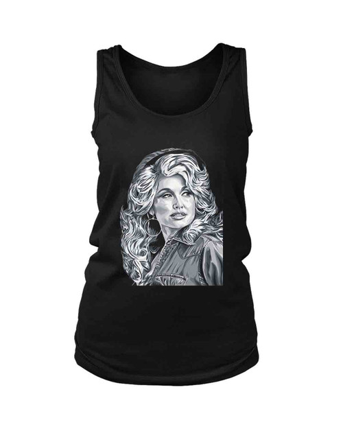 Dolly Parton Drawing Poster Women's Tank Top