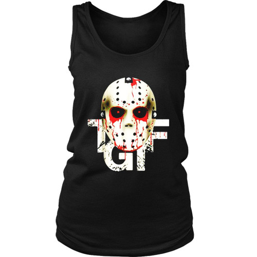 Halloween Jason Bloody Hockey Mask Women's Tank Top Halloween Jason Bloody Hockey Mask Women's Tank Top