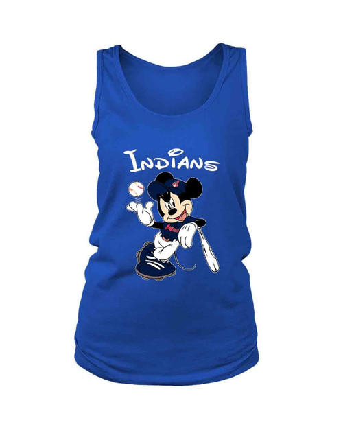 Baseball Mickey Team Cleveland Indians Women's Tank Top