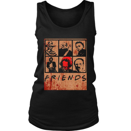 Scary Friends Horror Movie Creepy Halloween Women's Tank Top