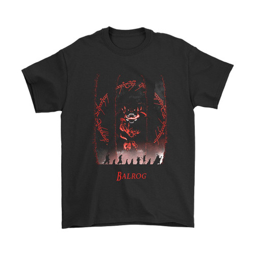 Balrog Flame Of Udun Man's T-Shirt Tee Balrog Flame Of Udun Man's T-Shirt Tee