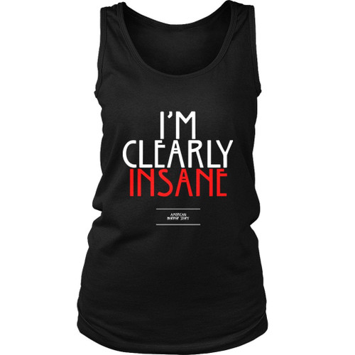 American Horror Story I Am Clearly Insane Evan Peters Coven Quote Women's Tank Top
