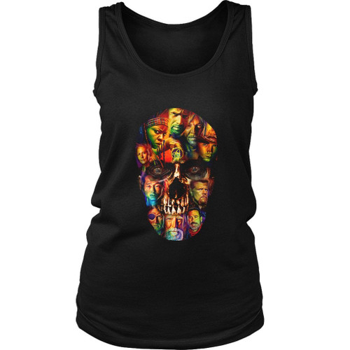 The Walking Dead Zombie Skull Head Women's Tank Top