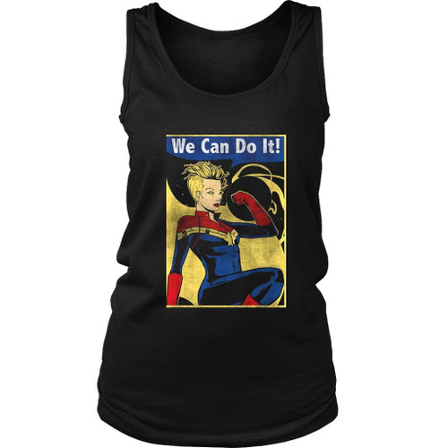Captain Marvel Yes She Can Avengers Women's Tank Top Captain Marvel Yes She Can Avengers Women's Tank Top