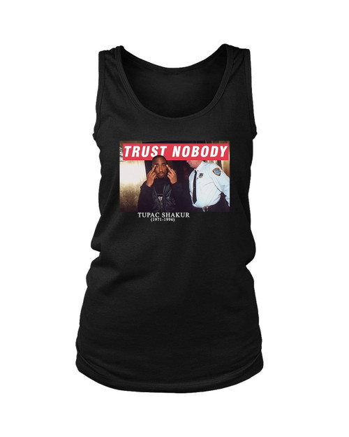 Tupac 2Pac Shakur Me Against The World Trust Nobody Graphic Women's Tank Top