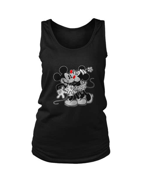 Disney Mickey Minnie Mouse Red Nose Couple Cartoon Women's Tank Top