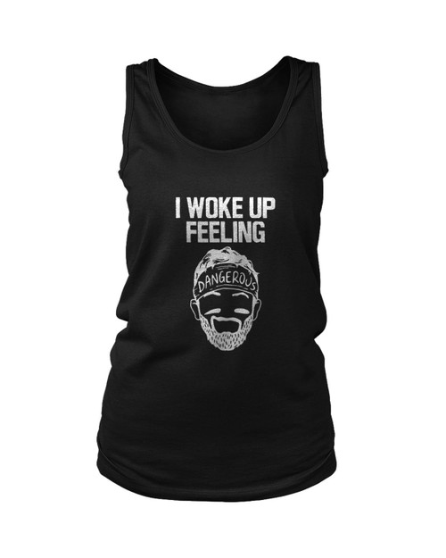 I Woke Up Cleveland Baker Mayfield Dangerous Silhouette Women's Tank Top
