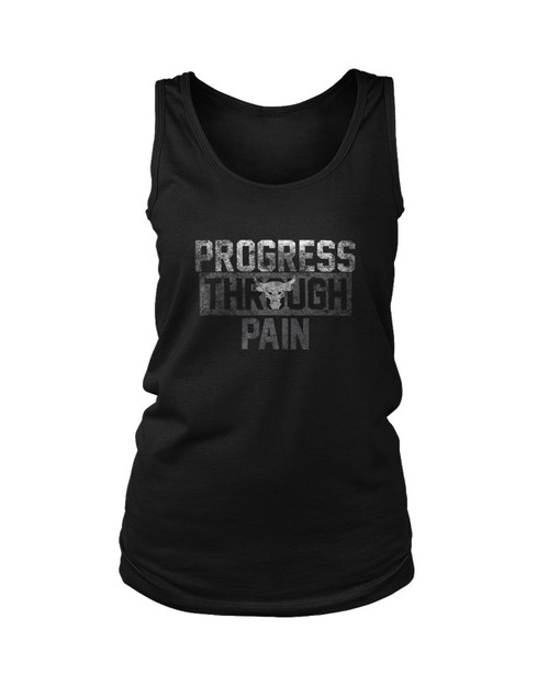 Progress Through Pain The Rock Under Armor Project Grunge Women's Tank Top