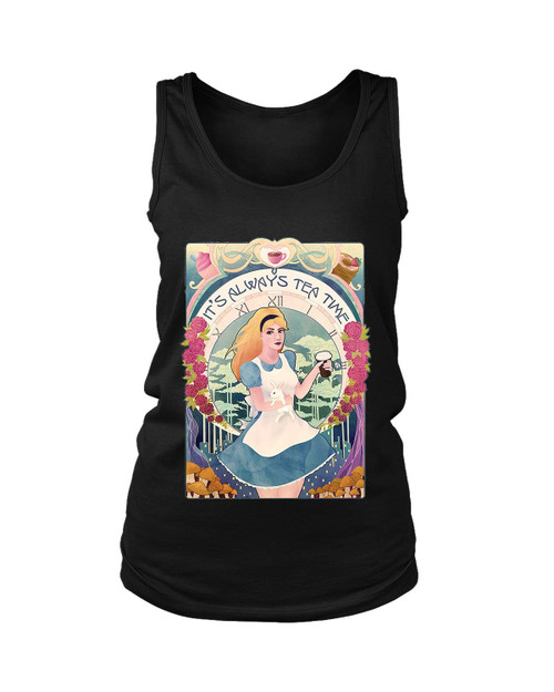 Alice In Wonderland Its Always Tea Time Women's Tank Top