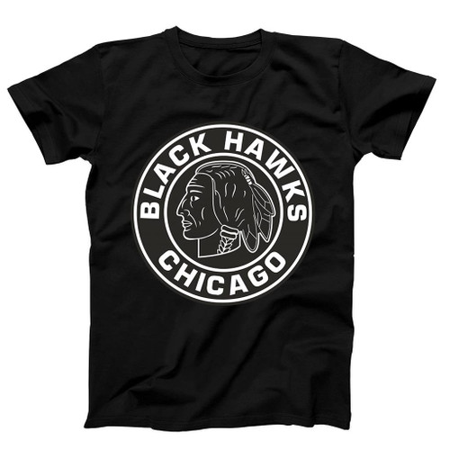 Old Chicago Black Hawks Man's T-Shirt Tee