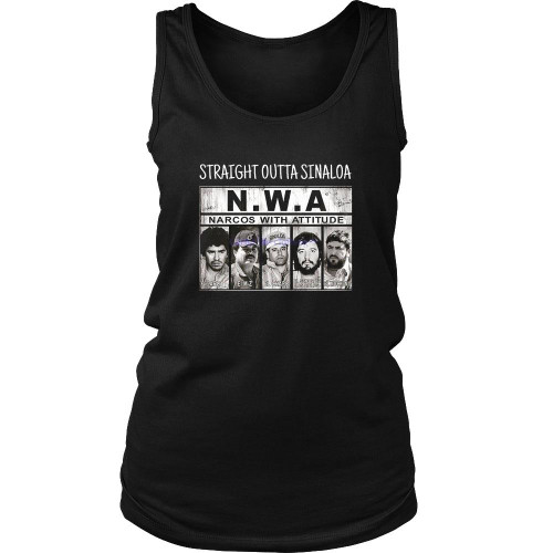 Narcos With Attitudes Pablo Escobar Straight Outta Sinaloa Women's Tank Top