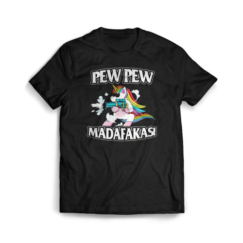 Pew Pew Madafakas Crazy Unicorn Shot Gun Funny Man's T-Shirt Tee Pew Pew Madafakas Crazy Unicorn Shot Gun Funny Man's T-Shirt Tee