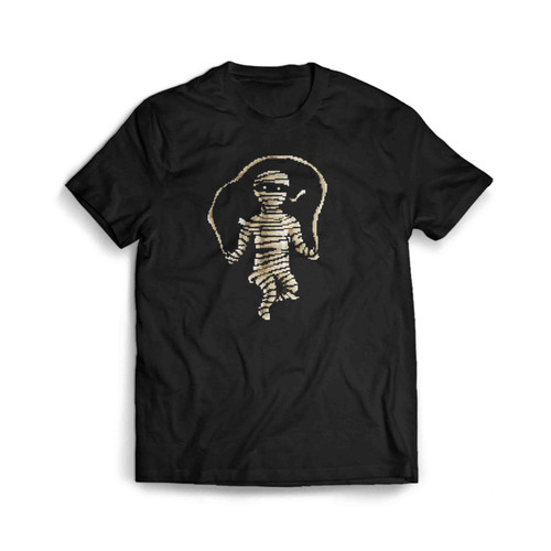 8 Bit Pixel Mummy Undead Skipping Egyptian Halloween Man's T-Shirt Tee