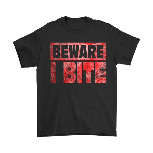 Beware I Bite Zombie Man's T-Shirt Tee