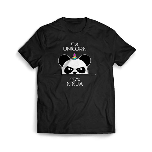 5 Unicorn 95 Percent Ninja Panda Man's T-Shirt Tee