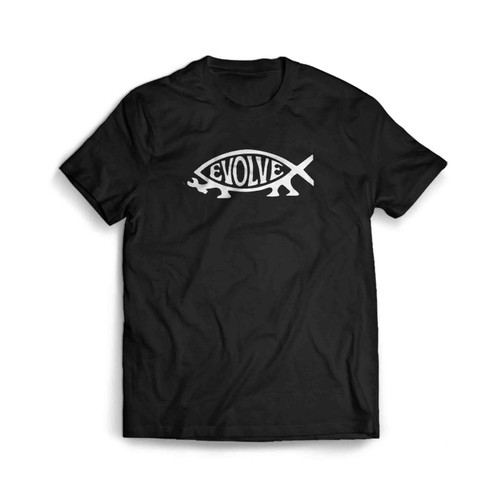 Darwin Fish Evolve Man's T-Shirt Tee