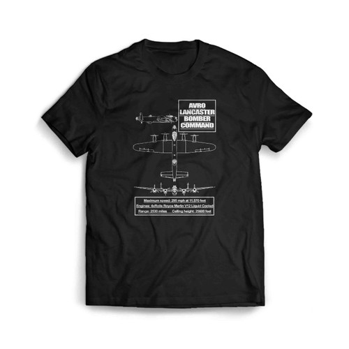 Avro Lancaster Bomber Plane Man's T-Shirt Tee