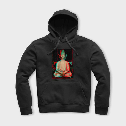 Traditional Buddha Trippy Yoga Hand Unisex Hoodie