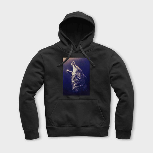 Howling Wolf Rain Native American Unisex Hoodie