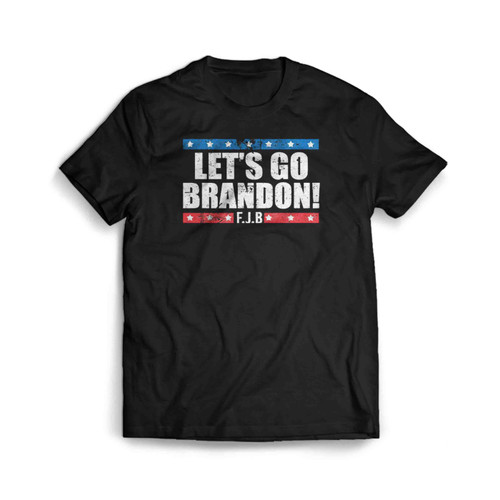 Lets Go Brandon Lets Go Brandon Us Flag Colors Vintage Men's T-Shirt Tee Lets Go Brandon Lets Go Brandon Us Flag Colors Vintage Men's T-Shirt Tee