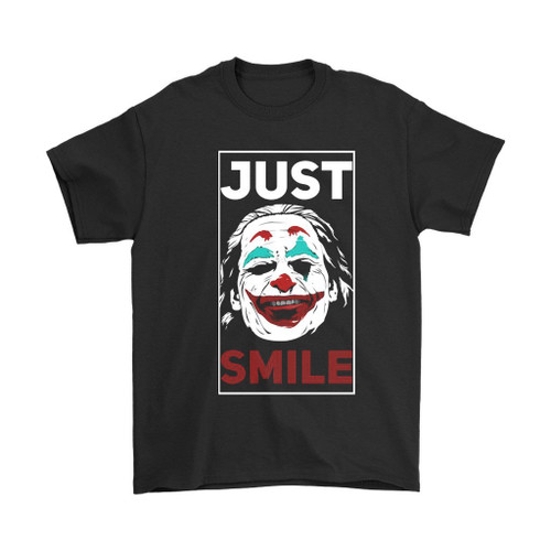 The Joker Joaquin Phoenix Just Smile Man's T-Shirt Tee