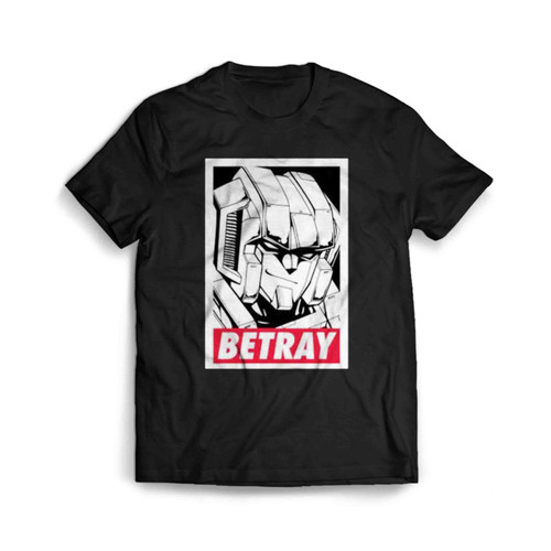 Betray Cartoon obey Parody Shepard Fairey Starscream Transformers Men's T-Shirt Tee