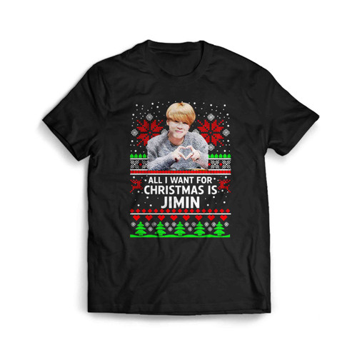 All I Want For Christmas is Jimin BTS Men's T-Shirt Tee