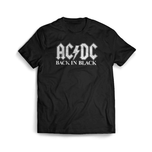 ACDC Back in Black Album Tracklist Men's T-Shirt Tee