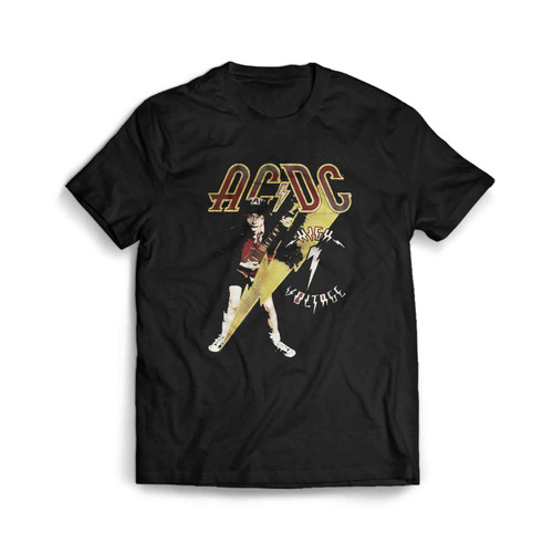 ACDC ACDC High Voltage Angus Young Guitar Shredding Men's T-Shirt Tee