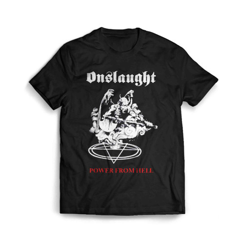 Onslaught Power From Hell British Thrash Metal Men's T-Shirt Tee