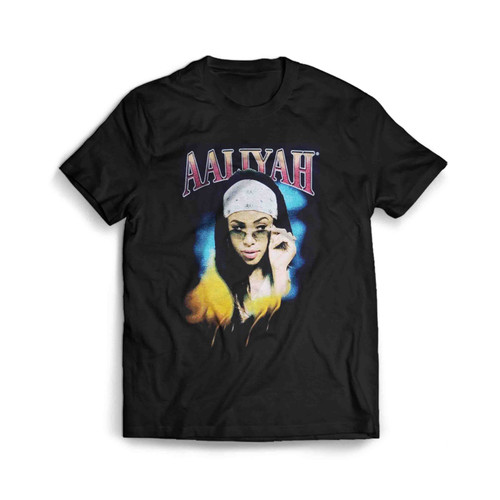 Aaliyah Vintage Graphic R And B Singer Pop Side Eye Men's T-Shirt Tee