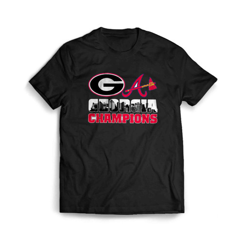 2021 Champions Uga Bulldogs Braves Celebration Ncaa National Championship World Series Atlanta Sports Georgia Bulldogs Men's T-Shirt Tee