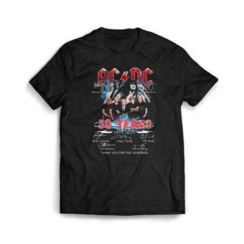 Acdc 50 Years Anniversary 1973 2023 Thank You For The Memories Men's T-Shirt Tee